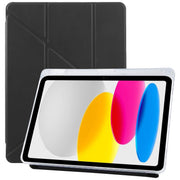 For iPad 2025 / 2022 ZGA Genre Series Y-Fold Leather Tablet Case with Pen Slot(Black)