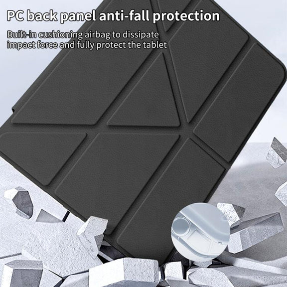 For iPad mini 6 / mini 2024 ZGA Genre Series Y-Fold Leather Tablet Case with Pen Slot(Black)