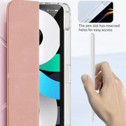 For iPad 2025 / 2022 ZGA Genre Series Y-Fold Leather Tablet Case with Pen Slot(Blue)