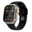 For Apple Watch 46mm / 49mm / 45mm / 44mm Kalebol Mesh Reverse Buckle Silicone Strap(Black) - Watch Bands by Kalebol | Online Shopping South Africa | PMC TechLife | Buy Now Pay Later Mobicred