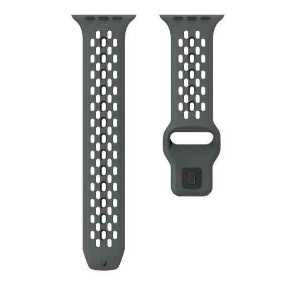 For Apple Watch 46mm / 49mm / 45mm / 44mm Kalebol Mesh Reverse Buckle Silicone Strap(Dark Grey)