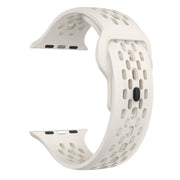 For Apple Watch 46mm / 49mm / 45mm / 44mm Kalebol Mesh Reverse Buckle Silicone Strap(Starlight)