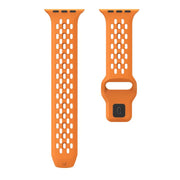 For Apple Watch 42mm / 41mm / 40mm / 38mm Kalebol Mesh Reverse Buckle Silicone Strap(Orange)
