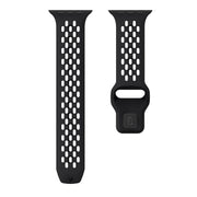 For Apple Watch 42mm / 41mm / 40mm / 38mm Kalebol Mesh Reverse Buckle Silicone Strap(Black)