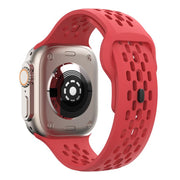 For Apple Watch 42mm / 41mm / 40mm / 38mm Kalebol Mesh Reverse Buckle Silicone Strap(Red)