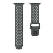 For Apple Watch 42mm / 41mm / 40mm / 38mm Kalebol Mesh Reverse Buckle Silicone Strap(Dark Grey)