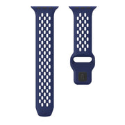 For Apple Watch 42mm / 41mm / 40mm / 38mm Kalebol Mesh Reverse Buckle Silicone Strap(Midnight Blue)