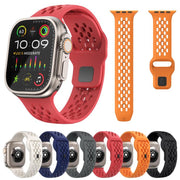 For Apple Watch 46mm / 49mm / 45mm / 44mm Kalebol Mesh Reverse Buckle Silicone Strap(Black)