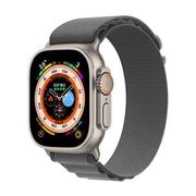 For Apple Watch 46mm / 49mm / 45mm / 44mm Kalebol Aline Nylon Loop Watch Band(Light Grey)
