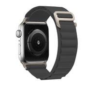 For Apple Watch 46mm / 49mm / 45mm / 44mm Kalebol Aline Nylon Loop Watch Band(Dark Grey)