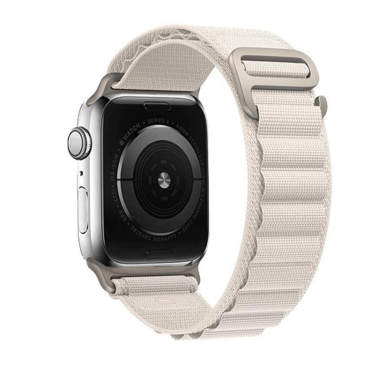 For Apple Watch 46mm / 49mm / 45mm / 44mm Kalebol Aline Nylon Loop Watch Band(Starlight)