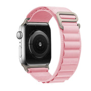 For Apple Watch 46mm / 49mm / 45mm / 44mm Kalebol Aline Nylon Loop Watch Band(Pink)