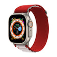For Apple Watch 46mm / 49mm / 45mm / 44mm Kalebol Aline Nylon Loop Watch Band(Red+White) - Watch Bands by Kalebol | Online Shopping South Africa | PMC TechLife | Buy Now Pay Later Mobicred