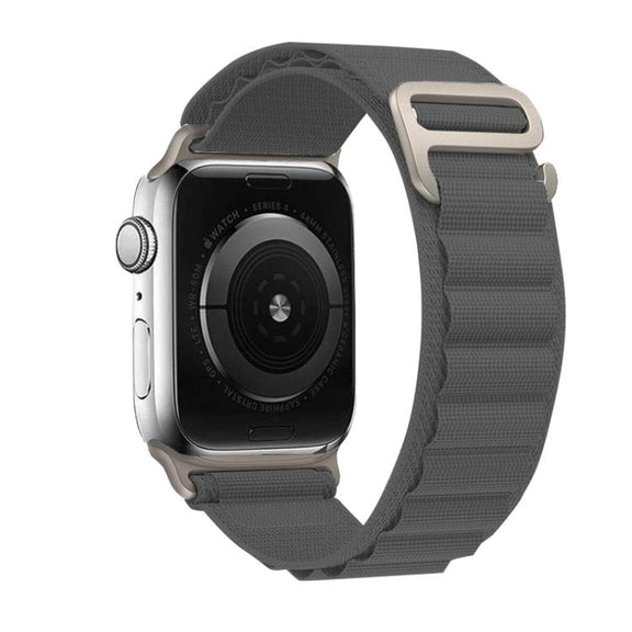 For Apple Watch 42mm / 41mm / 40mm / 38mm Kalebol Aline Nylon Loop Watch Band(Light Grey)