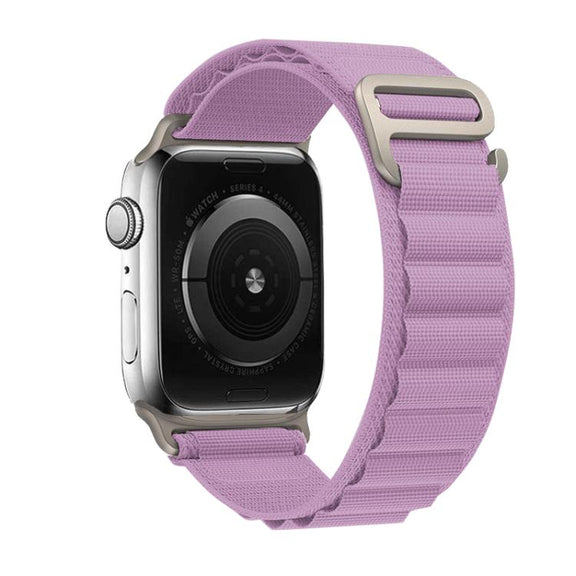 For Apple Watch 42mm / 41mm / 40mm / 38mm Kalebol Aline Nylon Loop Watch Band(Light Purple)