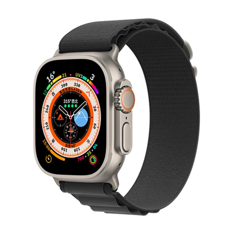 For Apple Watch 42mm / 41mm / 40mm / 38mm Kalebol Aline Nylon Loop Watch Band(Dark Grey)
