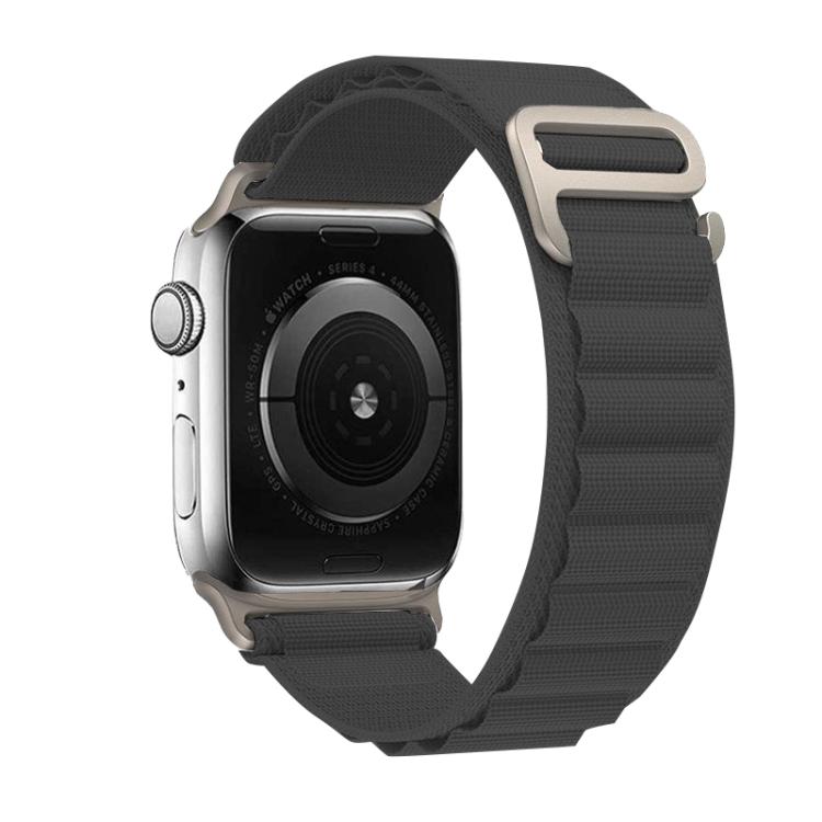 For Apple Watch 42mm / 41mm / 40mm / 38mm Kalebol Aline Nylon Loop Watch Band(Dark Grey)