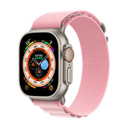 For Apple Watch 42mm / 41mm / 40mm / 38mm Kalebol Aline Nylon Loop Watch Band(Pink Gradient)