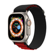 For Apple Watch 42mm / 41mm / 40mm / 38mm Kalebol Aline Nylon Loop Watch Band(Black+Red) - Watch Bands by Kalebol | Online Shopping South Africa | PMC TechLife | Buy Now Pay Later Mobicred