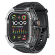 For Apple Watch 42mm / 41mm / 40mm / 38mm Kalebol Glacier Integrated Transparent Silicone Strap(Black Transparent Black) - free shipping - PMC TechLife - Order now!