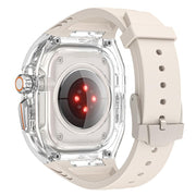 For Apple Watch Ultra 2 / 1 49mm Kalebol Glacier Integrated Transparent Silicone Strap(Starlight Transparent)