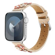 For Apple Watch 42mm / 41mm / 40mm / 38mm Kalebol Studded Flower Leather Strap(Milk Apricot) - free shipping - PMC TechLife - Order now!