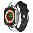 For Apple Watch 46mm / 49mm / 45mm / 44mm Kalebol Farmhouse Oak Silicone Strap(Black + White) - Watch Bands by Kalebol | Online Shopping South Africa | PMC TechLife | Buy Now Pay Later Mobicred