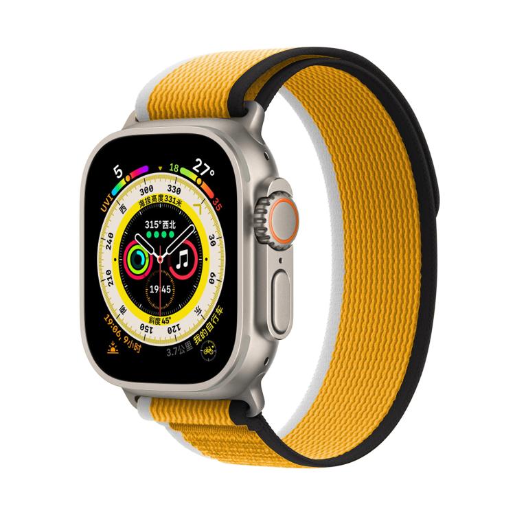 For Apple Watch 46mm / 49mm / 45mm / 44mm Kalebol Wild Track Loop Nylon Watch Band(Yellow)