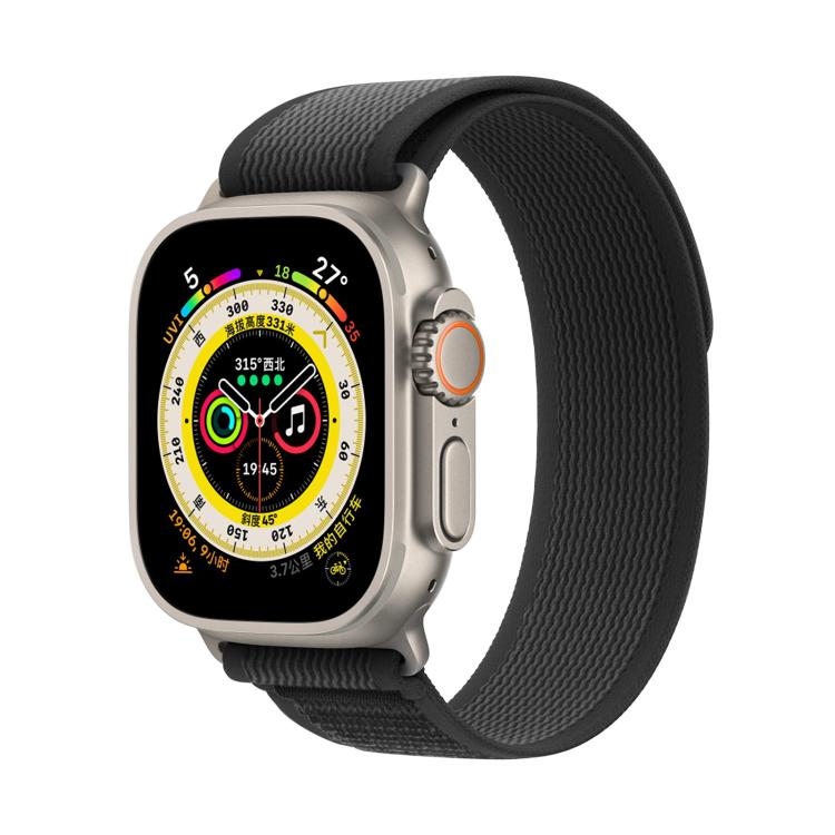 For Apple Watch 42mm / 41mm / 40mm / 38mm Kalebol Wild Track Loop Nylon Watch Band(Black)