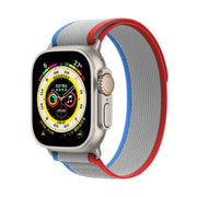 For Apple Watch 42mm / 41mm / 40mm / 38mm Kalebol Wild Track Loop Nylon Watch Band(Red+Grey)