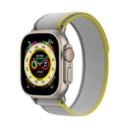 For Apple Watch 42mm / 41mm / 40mm / 38mm Kalebol Wild Track Loop Nylon Watch Band(Yellow+Grey)