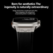 For Apple Watch 46mm / 49mm / 45mm / 44mm Kalebol High Elasticity L-shaped Nail Silicone Strap(Space Grey)