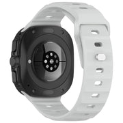 For Samsung Galaxy Watch Ultra 47mm Kalebol Square Buckle Silicone Watch Band(Light Grey)