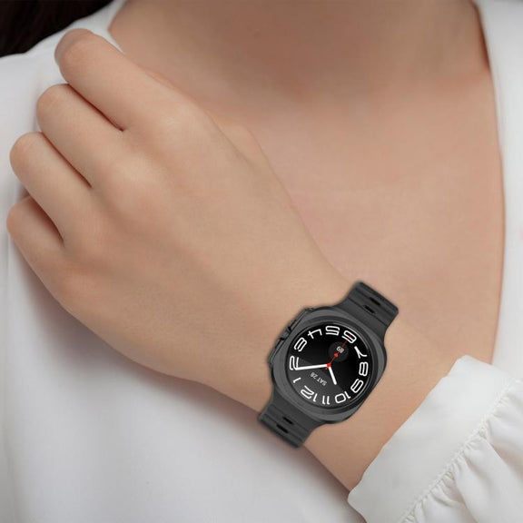 For Samsung Galaxy Watch Ultra 47mm Kalebol Square Buckle Silicone Watch Band(Light Grey)