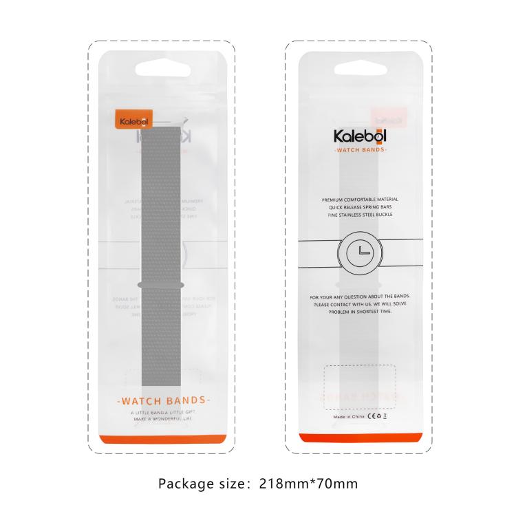 For Samsung Galaxy Watch Ultra 47mm / Ultra 2025 Kalebol Hook and Loop Fastener Nylon Braided Watch Band(Seashell)