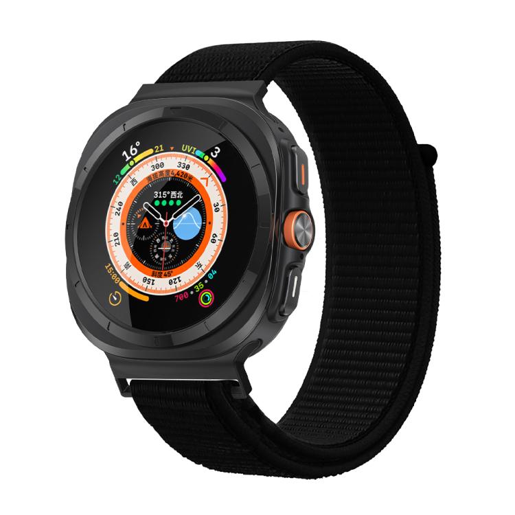 For Samsung Galaxy Watch Ultra 47mm / Ultra 2025 Kalebol Quick Release Nylon Braided Watch Band(Black)