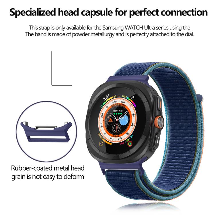 For Samsung Galaxy Watch Ultra 47mm Kalebol Quick Release Nylon Braided Watch Band(Lilac)