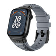 For Apple Watch 46mm / 49mm / 45mm / 44mm Kalebol High Stretch Silicone Armor Watch Band(Black Grey) - free shipping - PMc TechLife - Order now!