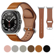 For Samsung Galaxy Watch Ultra 47mm Kalebol Genuine Leather Watch Band(Brown)
