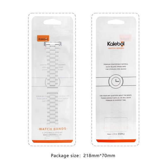For Samsung Galaxy Watch Ultra 47mm Kalebol Three-bead Steel Watch Band(Silver)