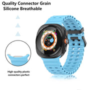 For Samsung Galaxy Watch Ultra 47mm Kalebol Porous Breathable Silicone Watch Band(Cloud Blue)
