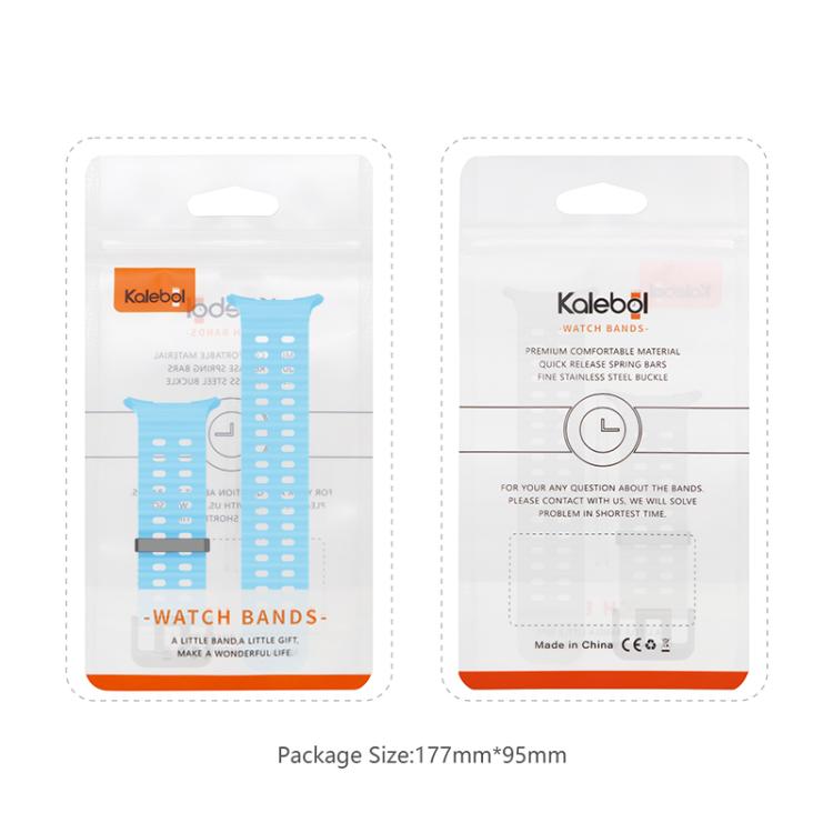 For Samsung Galaxy Watch Ultra 47mm Kalebol Porous Breathable Silicone Watch Band(Cloud Blue)
