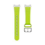 For Samsung Galaxy Watch 7  / 6 / 5 / 4 Kalebol Glacier Transparent Silicone Watch Band(Lime)