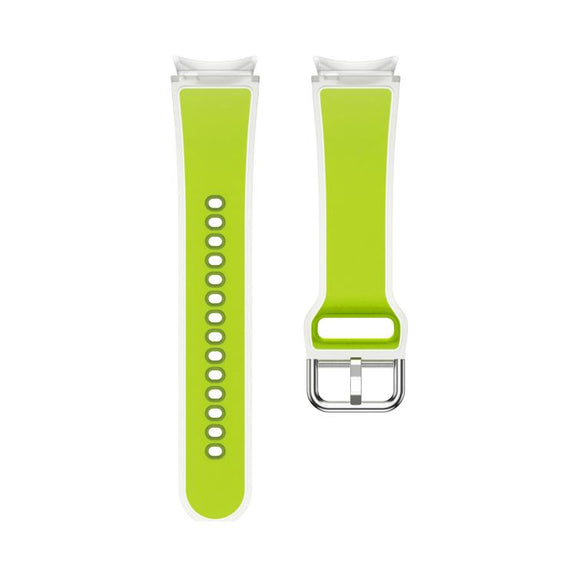 For Samsung Galaxy Watch 7  / 6 / 5 / 4 Kalebol Glacier Transparent Silicone Watch Band(Lime)