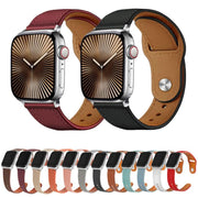 For Apple Watch 46mm / 49mm / 45mm / 44mm Kalebol Large Stud Buckle Leather Watch Band(Orange)