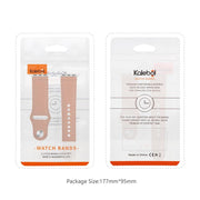 For Apple Watch 46mm / 49mm / 45mm / 44mm Kalebol Large Stud Buckle Leather Watch Band(Coffee)