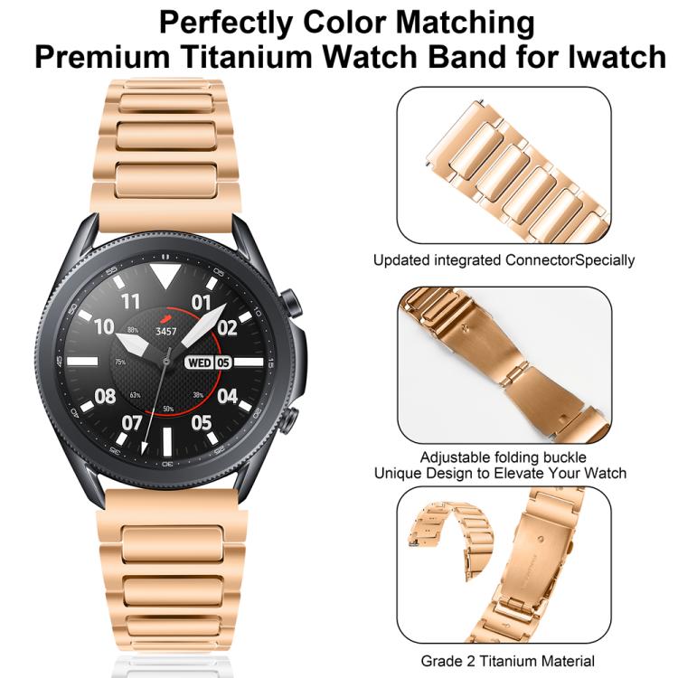 Kalebol 22mm Tooling Metal Zinc Alloy Watch Band(Rose Gold)