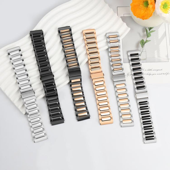 Kalebol 22mm Tooling Metal Zinc Alloy Watch Band(Black)