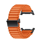 For Samsung Galaxy Watch Ultra 47mm Kalebol Ocean Loop Nylon Braided Watch Band(Orange)