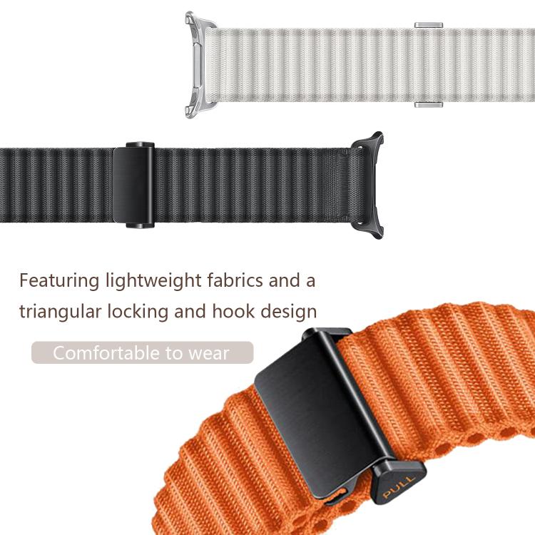 For Samsung Galaxy Watch Ultra 47mm / Ultra 2025 Kalebol Ocean Loop Nylon Braided Watch Band(White)